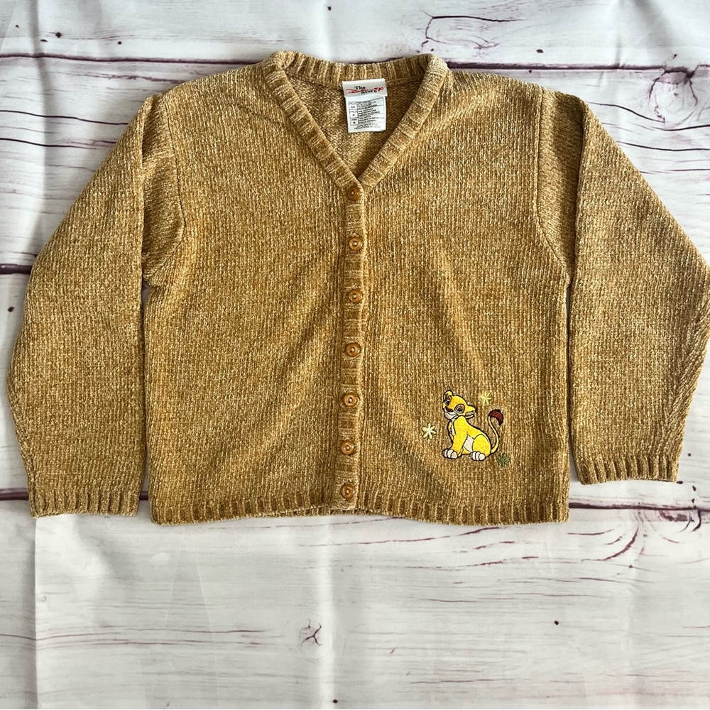 Vintage Disney The Lion King Nala Button Up Sweater Girls' Size S